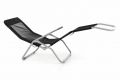 Polohovatelné zahradní lehátko, černé