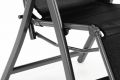 Zahradní skládací křeslo s podnožkou DELUXE - černé