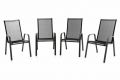 Zahradní sada 4 x stohovatelná židle balkonová