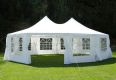 Zahradní party stan - bílý desetistěn, 890x650x330 cm