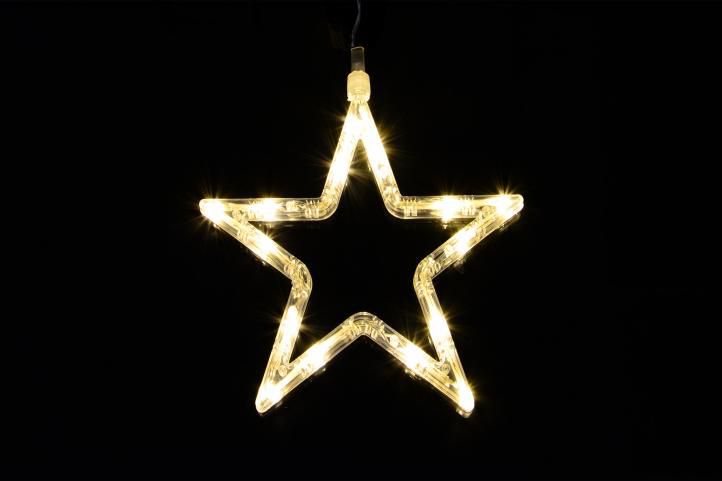 Vánoční LED řetěz - hvězdy, 2,65 m, 138 LED, teple bílé