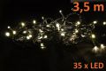Vánoční LED osvětlení 3,5m - teple bílé, 35 diod