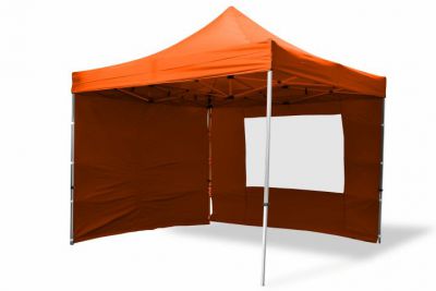 Zahradní párty stan nůžkový PROFI 3x3 m terakota + 4 boční stěny