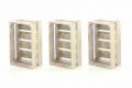 Sada dřevěných bedýnek VINTAGE DIVERO - 3 ks bílá