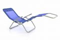 Polohovatelné zahradní lehátko, modré