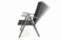 Zahradní sada 4 skládacích židlí, černá