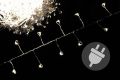 Vánoční LED stříbrný drát - 5 m, 200 LED, teple bílý