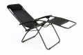 Zahradní skládací houpací lehátko s podhlavníkem - černé