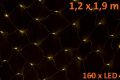 Vánoční LED světelná síť 1,2 x 1,9 m - teplá bílá, 160 diod