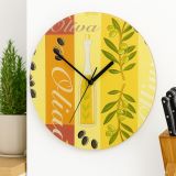 Nástěnné hodiny z tvrzeného skla Oliva 27 cm