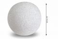 Světelná dekorace - LED svítící koule, 15 cm, teple bílá
