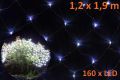 Vánoční světelný závěs s LED diodami - 1,2 x 1,9 m, studená bílá