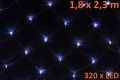 Vánoční LED světelná síť 1,8 x 2,3 m - studená bílá, 320 diod