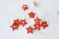 HOLZ Vánoční dekorativní řetěz, červené hvězdy, 10 LED