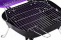 Garth Kufříkový gril na dřevěné uhlí, fialový