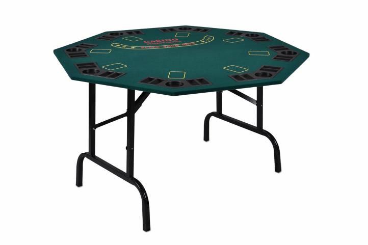 Skládací pokerový stůl pro 8 osob s držáky na nápoje