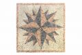 DIVERO mramorová mozaika kompas, 120 x 120 cm