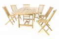 Zahradní nábytek DIVERO z teaku - stůl + 6 židlí