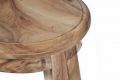 Stolička DIVERO kulatá z masivního SUAR dřeva