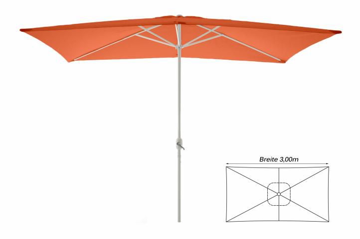 Slunečník obdélníkový 2x3 m - terakota