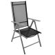 Hliníková skládací židle s nánožníkem, sv. šedá