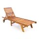 Zahradní lehátko z teakového dřeva s polstrováním