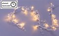 Dekorační řetěz s třpytivými krystaly 20 LED, teplá bílá