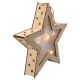 Vánoční dřevěná hvězda s 3D efektem, 8 LED