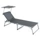 DIVERO Skládací lehátko se stříškou XXL, antracit