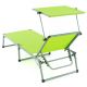 Zahradní skládací lehátko se stříškou XXL - světle zelená
