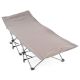 Campingové sklopné lehátko - béžové, 188 x 63 cm