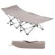 Campingové sklopné lehátko - béžové, 188 x 63 cm