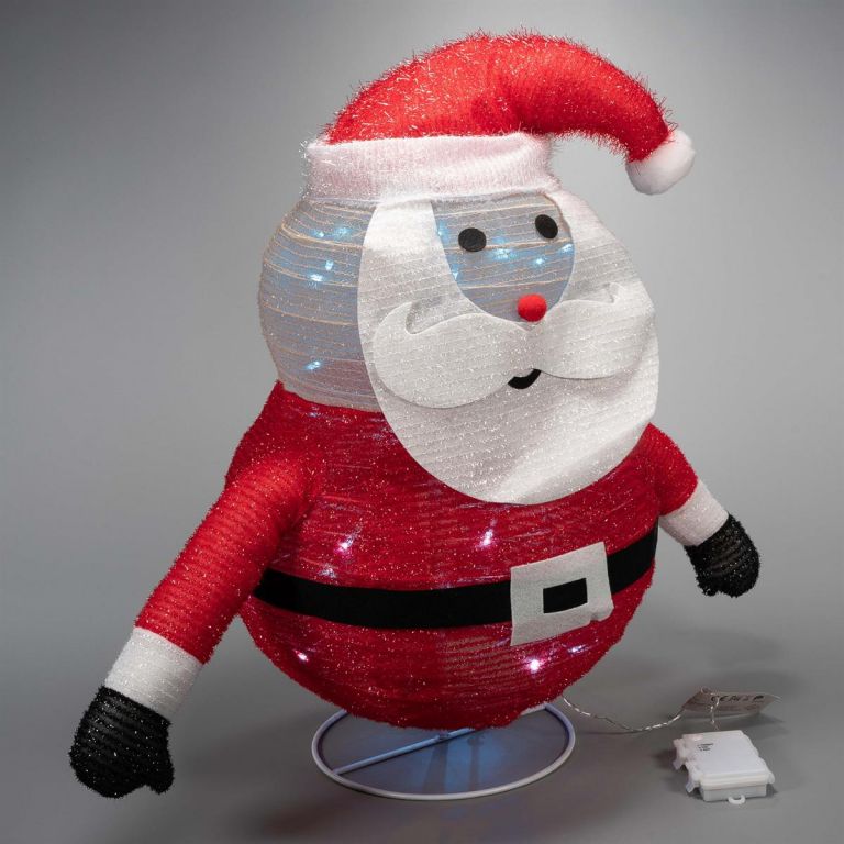 Vánoční dekorace - Santa Claus, 30 LED, 58 cm