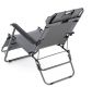Garthen Skládací zahradní lehátko, 155 x 46 cm, šedé