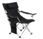 Kempingová židle s odnímatelnou podnožkou, černá