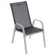 GARTHEN Sada zahradních stohovatelných židlí - šedá, 6 kusů