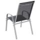 GARTHEN Sada zahradních stohovatelných židlí - šedá, 6 kusů