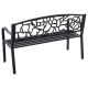Zahradní kovová lavička Rotona, 127 x 50 x 84 cm