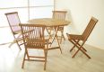 Zahradní set Gardenay z týkového dřeva, 1 stůl + 4 židle