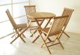 Zahradní set Garth z týkového dřeva, 1 stůl + 4 židle