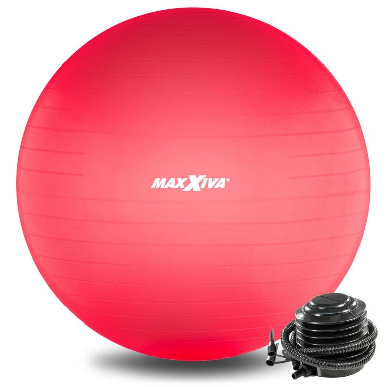 MAXXIVA Gymnastický míč Ø 65 cm s pumpičkou, červený
