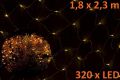 Vánoční LED světelná síť 1,8 x 2,3 m, 320 diod, teple bílá