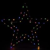 NEXOS Vánoční LED dekorace stříbrná hvězda, 50 cm, barevná