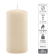 Krémová parafínová svíčka 15 cm, 65 h hoření, sada 2 ks