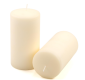 Krémová parafínová svíčka 15 cm, 65 h hoření, sada 2 ks