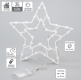 Sada okenních obrázků hvězda a sněhulák, teple bílá, 2 ks