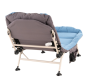 Kempingové lehátko s polštářem, modro-šedé