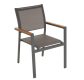 Zahradní stohovatelná kovová židle, antracit