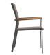 Zahradní stohovatelná kovová židle, antracit