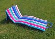 Lehátko plážové skládací, barevné pruhy, 180 x 50 cm